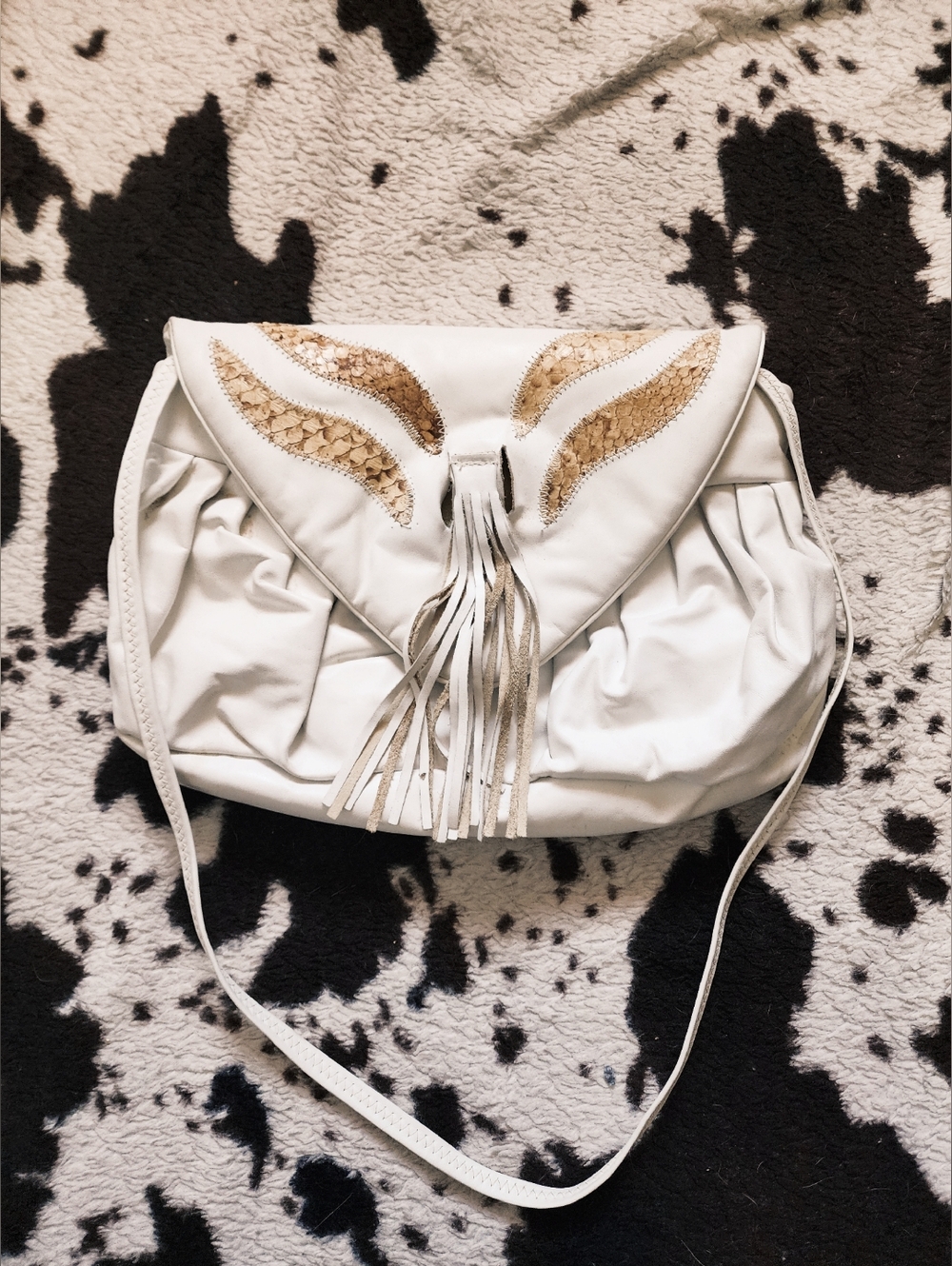 WOMEN'S 80'S SUMMER EVENING BAG - PEARL WHITE